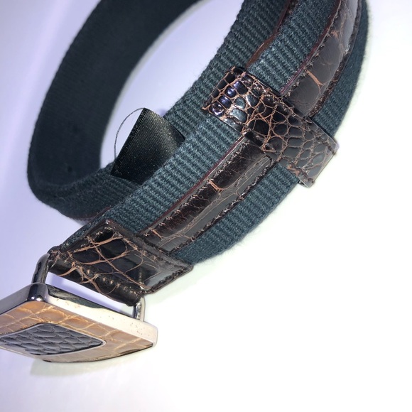 Prada Navy Alligator Skin Belt - Picture 2 of 8